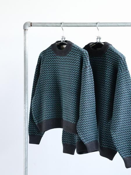 LL BeanWayne Sweater Birds-Eye / Charcoal  Plum  Teal