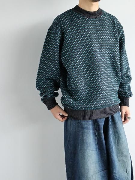 LL BeanWayne Sweater Birds-Eye / Charcoal  Plum  Teal