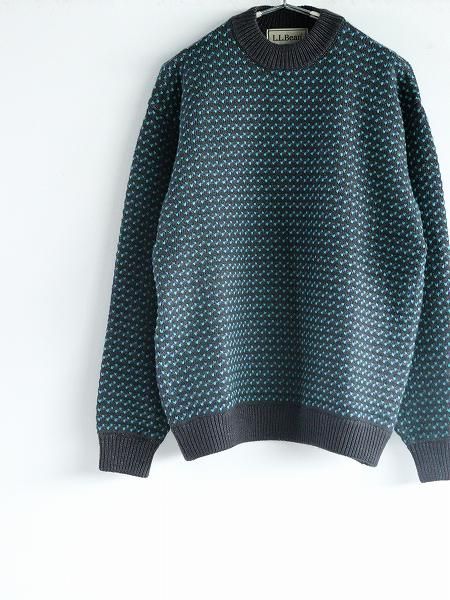 LL BeanWayne Sweater Birds-Eye / Charcoal  Plum  Teal