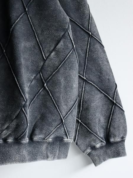NOMARHYTHM TEXTILE / Hand Dye Diamond Twist Sweat - Black