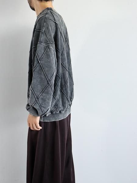 NOMARHYTHM TEXTILE / Hand Dye Diamond Twist Sweat - Black