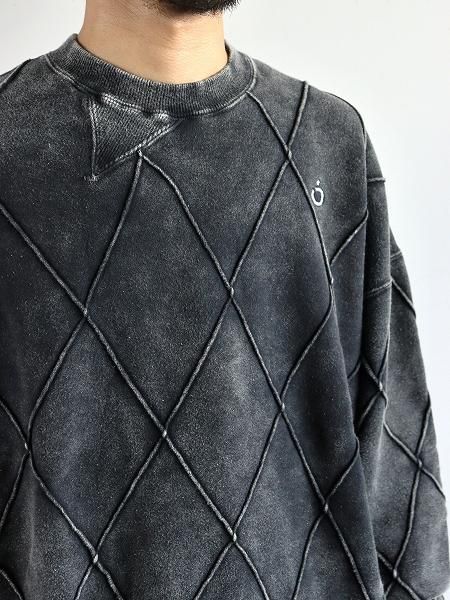 NOMARHYTHM TEXTILE / Hand Dye Diamond Twist Sweat - Black