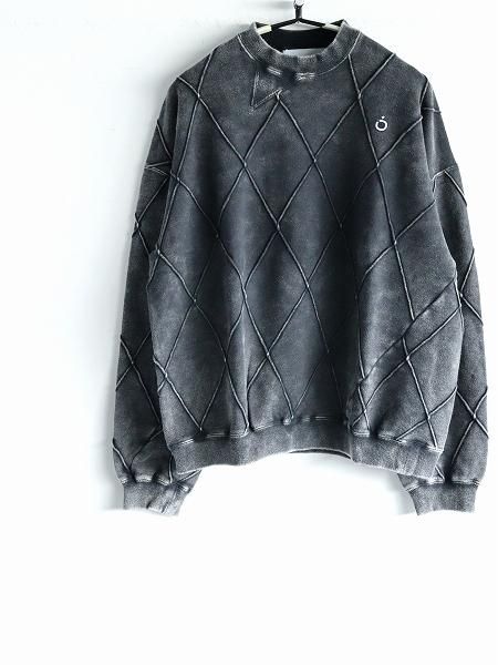 NOMARHYTHM TEXTILE / Hand Dye Diamond Twist Sweat - Black