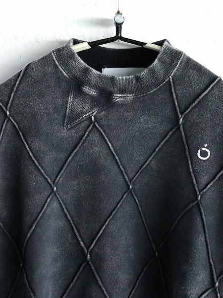 NOMARHYTHM TEXTILE / Hand Dye Diamond Twist Sweat - Black
