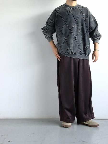 NOMARHYTHM TEXTILE / Hand Dye Diamond Twist Sweat - Black