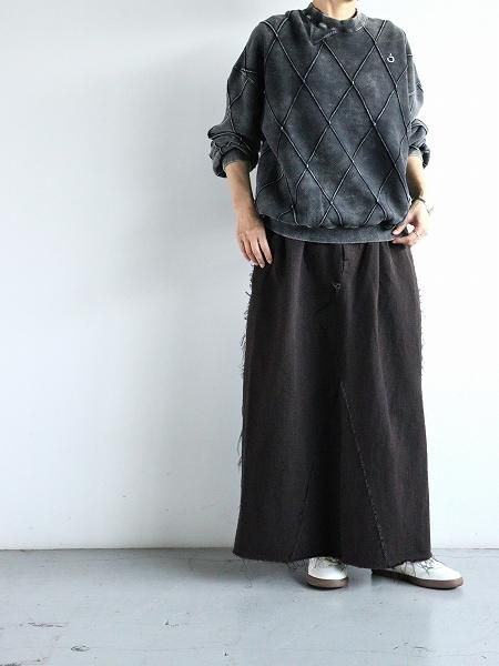 NOMARHYTHM TEXTILE / Hand Dye Diamond Twist Sweat - Black