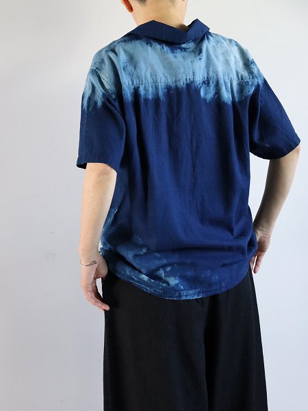 NOMA t.d.Hand Dyed Indigo Shirt - Indigo