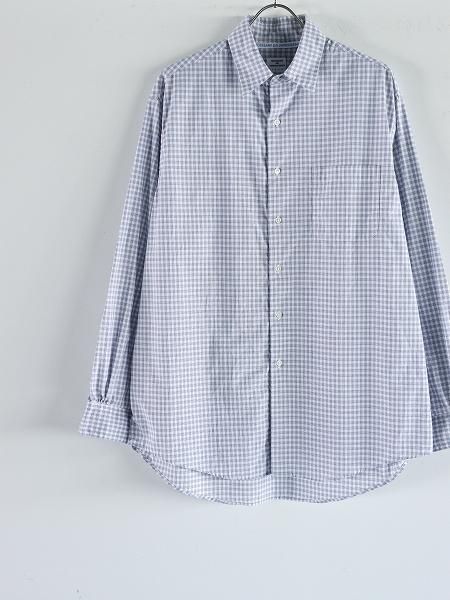 NECESSARY or UNNECESSARY(N.O.UN.) SHIRT LONG / BLUE-CHECK