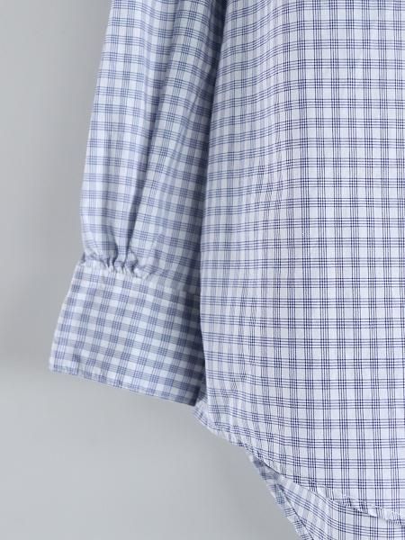 NECESSARY or UNNECESSARY(N.O.UN.) SHIRT LONG / BLUE-CHECK
