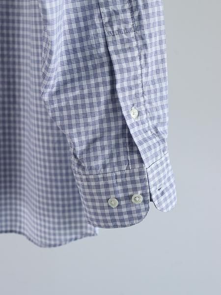 NECESSARY or UNNECESSARY(N.O.UN.) SHIRT LONG / BLUE-CHECK