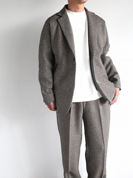 NEEDLES Miles Jacket - Poly Houndstooth / Beige (#NS144)