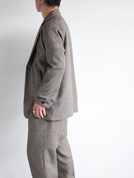 NEEDLES Miles Jacket - Poly Houndstooth / Beige (#NS144)