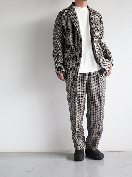 NEEDLES タックドサイドタブトラウザー　Tucked Side Tab Trouser - Poly Houndstooth / Beige