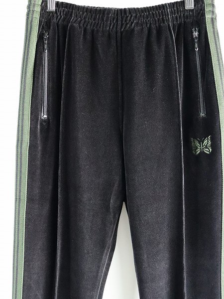 NEEDLES(ˡɥ륺)Narrow Track Pant - C/PE Velour / Black (ʥȥåѥ ٥)