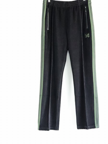 NEEDLES(ˡɥ륺)Narrow Track Pant - C/PE Velour / Black (ʥȥåѥ ٥)