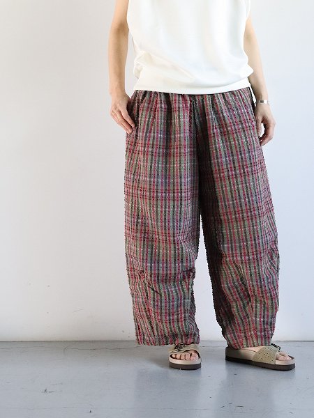 NEEDLES H.D.P. Pant - PE/R Chiffon Sucker Plaid / Green (OT144)