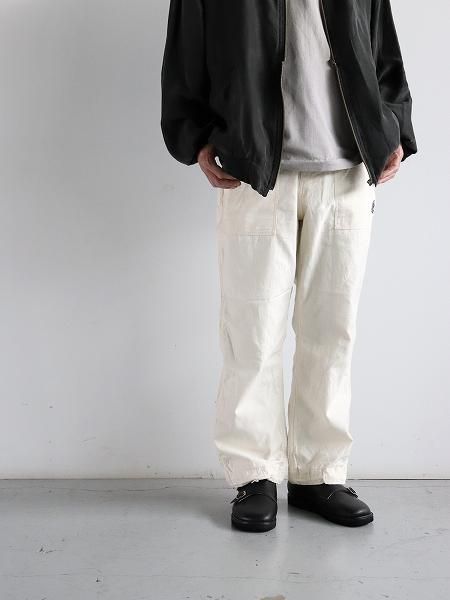 NEEDLES String Fatigue Pant - Back Sateen / White (MENS