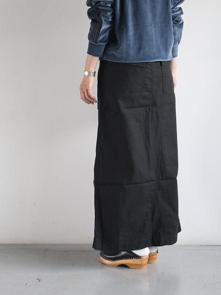 NEEDLES String Fatigue Skirt - Back Sateen / Black