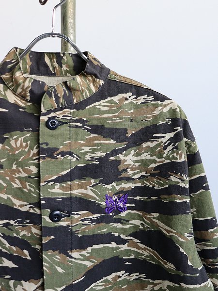 NEEDLESStand Collar Army Shirt - Cotton Ripstop / Camo