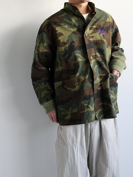 NEEDLESStand Collar Army Shirt - Cotton Ripstop / Camo