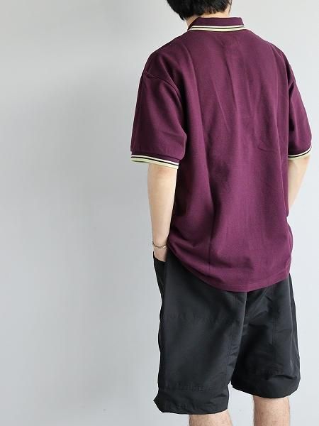 NEEDLES Shawl Collar 半袖ポロシャツ パープルEDIFICE NEEDLES Shawl Collar 半袖トップス パープル EDIFICE