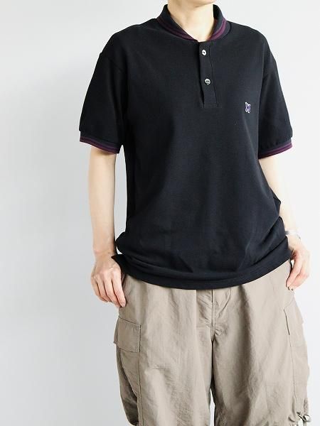Needles Shawl Collar L/S Polo - Cotton Pique