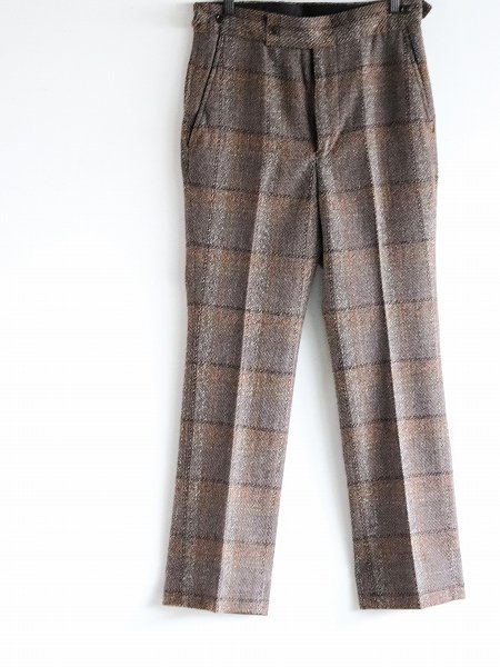 NEEDLES　Side Tab Trouser - W/AC/C/N/R Twill Plaid / Dk.Brown (#NS103)