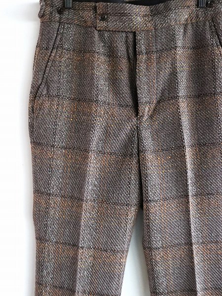 NEEDLES　Side Tab Trouser - W/AC/C/N/R Twill Plaid / Dk.Brown (#NS103)