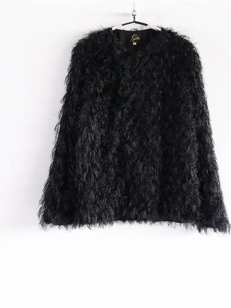 NEEDLESSnap Cardigan Jacket - PE/R Argyle Fringe Jq. / Black