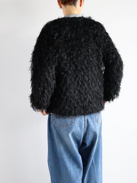 NEEDLESSnap Cardigan Jacket - PE/R Argyle Fringe Jq. / Black
