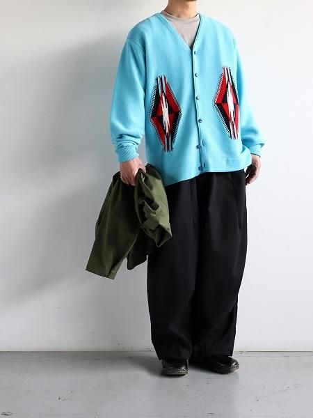 NEEDLES V Neck Cardigan - Chimayo / Sax Blue (#OT268) NEEDLES V Neck Cardigan - Chimayo / Sax Blue (#OT268)