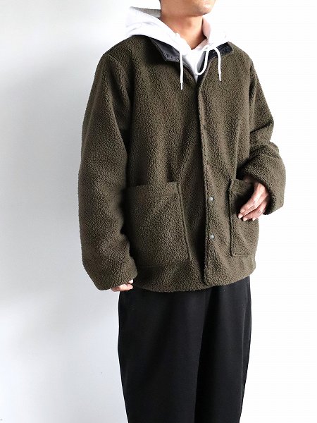 South2 West8 (S2W8) Reversible Jacket - Poly Fleece × Nylon Ripstop / Olive