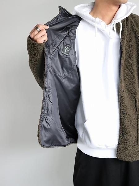 South2 West8 (S2W8) Reversible Jacket - Poly Fleece  Nylon Ripstop / Olive