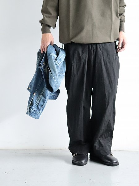 SOWBOW EZ PANTS (WIDE) SHRINK NYLON / BLACK