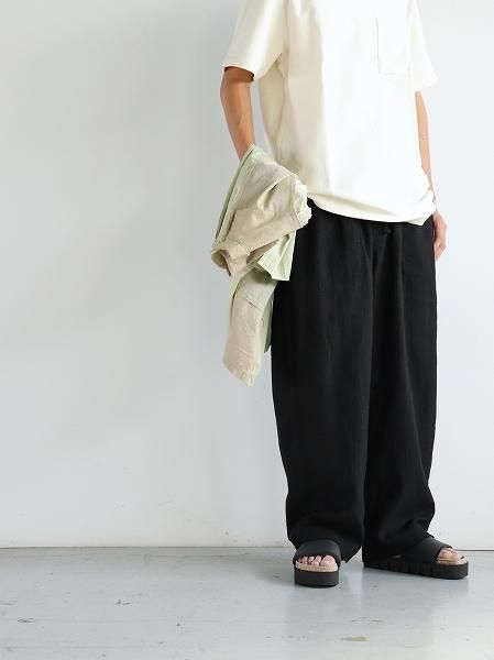 SOWBOW EZ PANTS (WIDE) PANAMA BLACK / ⥤ѥ() ѥʥ ֥å