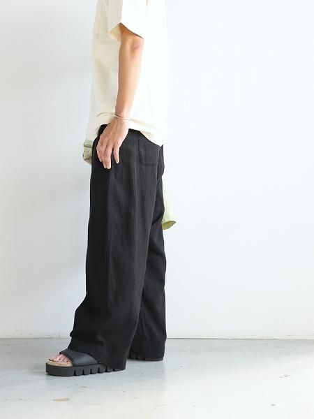 SOWBOW EZ PANTS (WIDE) PANAMA BLACK / ⥤ѥ() ѥʥ ֥å