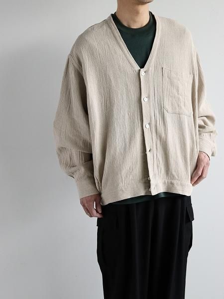 ❁ SOWBOWソウボウ リネン混カーディガン SOWBOW SHIRT -F CARDIGAN PANAMA PINK | SOWBOW
