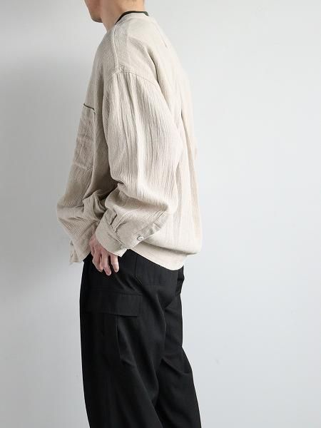 ❁ SOWBOWソウボウ リネン混カーディガン SOWBOW SOWBOW SHIRT F - CARDIGAN PANAMA / BEIGE