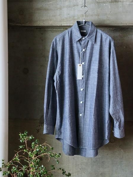 SOWBOWSOWBOW SHIRT G - ROUND BOTTOM RC SHIRT CHAMBRAY / INDIGO