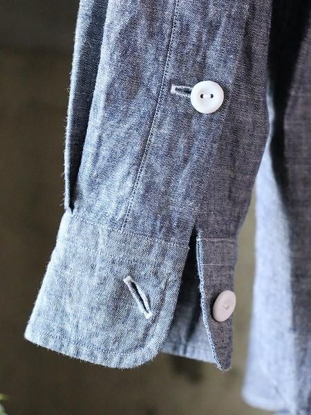 SOWBOWSOWBOW SHIRT G - ROUND BOTTOM RC SHIRT CHAMBRAY / INDIGO