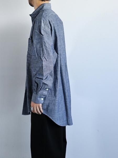SOWBOWSOWBOW SHIRT G - ROUND BOTTOM RC SHIRT CHAMBRAY / INDIGO