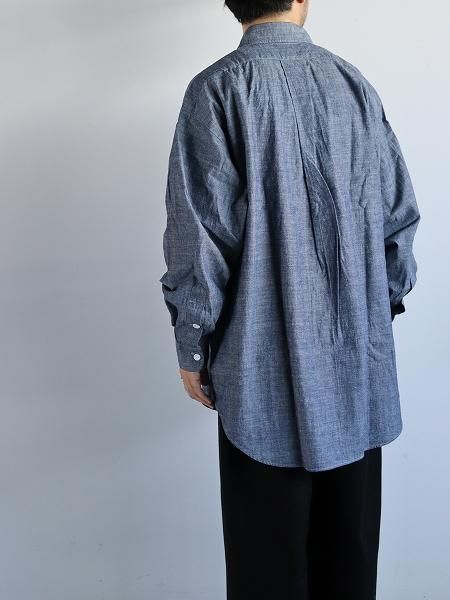 SOWBOWSOWBOW SHIRT G - ROUND BOTTOM RC SHIRT CHAMBRAY / INDIGO