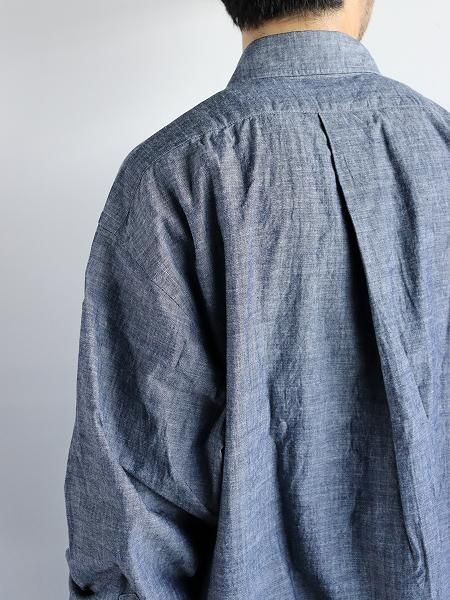 SOWBOWSOWBOW SHIRT G - ROUND BOTTOM RC SHIRT CHAMBRAY / INDIGO