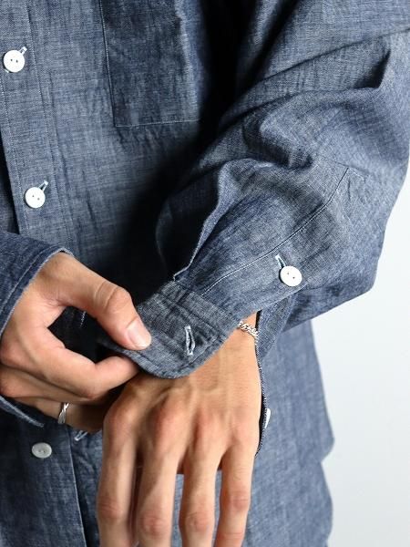 SOWBOWSOWBOW SHIRT G - ROUND BOTTOM RC SHIRT CHAMBRAY / INDIGO