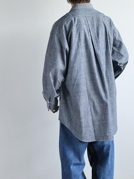 SOWBOWSOWBOW SHIRT G - ROUND BOTTOM RC SHIRT CHAMBRAY / INDIGO