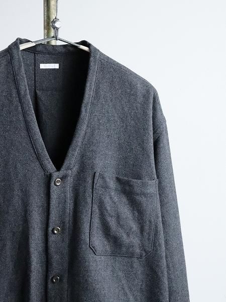 SOWBOW SOWBOW SHIRT F - CARDIGAN WOOL SERGE / CHARCOAL (蒼氓
