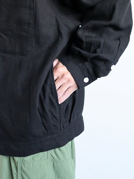 SOWBOWSOWBOW SHIRT F - CARDIGAN PANAMA / BLACK