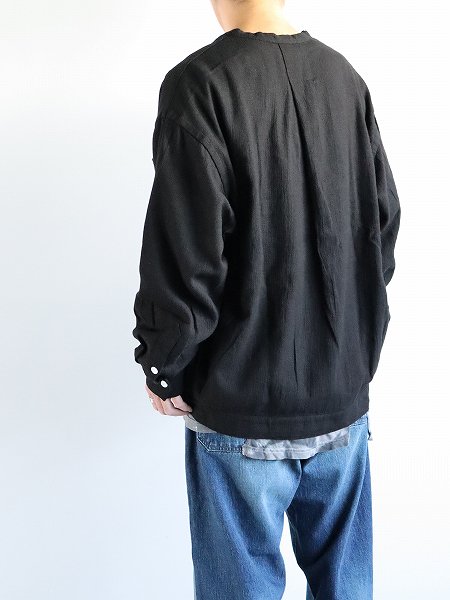 SOWBOWSOWBOW SHIRT F - CARDIGAN PANAMA / BLACK