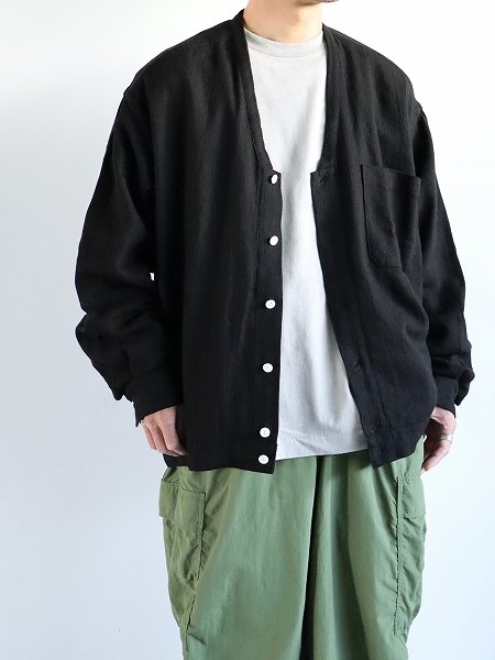 SOWBOWSOWBOW SHIRT F - CARDIGAN PANAMA / BLACK