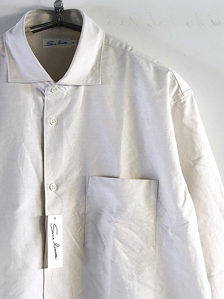 Sans limite (ߥå) BOX WIDE SPREAD COLLAR SHIRT - OXFORD / BEIGE